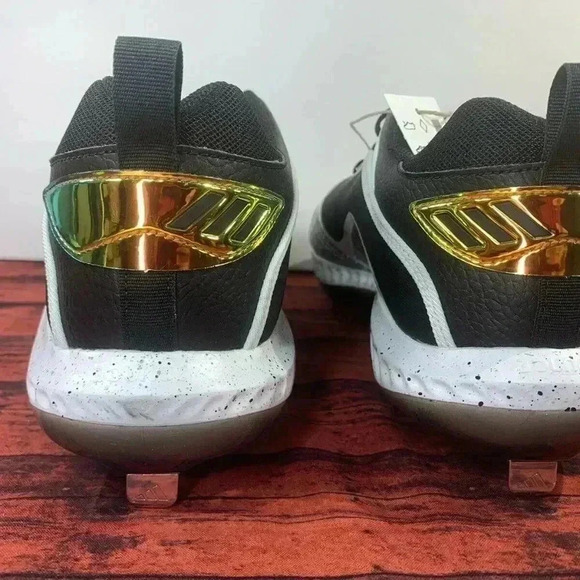 adidas ICON 6 Bounce ECP Metal Baseball Cleats EH2378 Mens Size 11.5 Black White main image 6